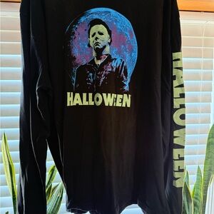 Halloween Michael Myers Long Sleeve Shirt 3XL Horror Movie Graphic Black Tee